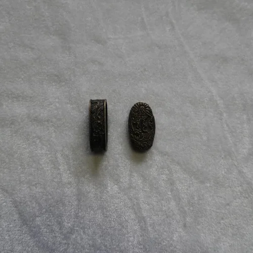 Vista 33 de Espada samurái japonesa KOSHIRAE – Aleación de Fuchi Kashira 01-44