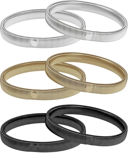 Vista 13 de Pangda 3 pares de ligas de manga para brazos negro (Black and Bronze)