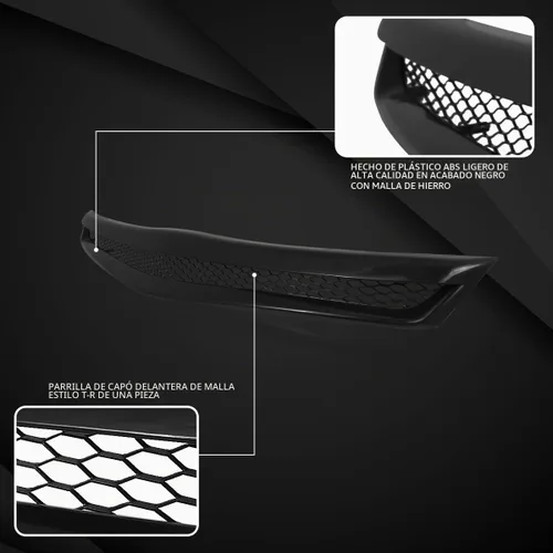 Vista 2 de Rejilla Autozensation para Honda Civic 2006-2008 Negro Izquierdo+Derecha