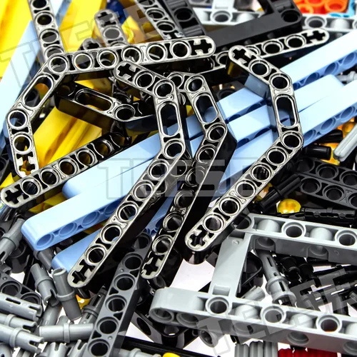 Vista 5 de TEESE 430 pines de eje de marco de haz, compatibles con piezas técnicas, para bloques STEM-MOC-EV3-Project-Track-Car-Bulk- (color aleatorio)