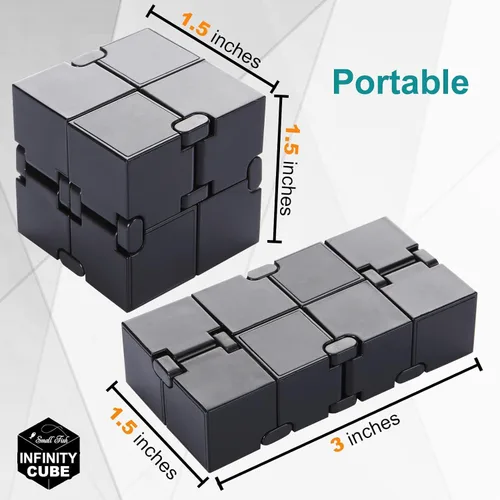 Vista 2 de Cubo infinito sensorial fidget, juego de fidgeting EDC para niños y adultos, minigadget genial, mejor para el alivio del estrés y la ansiedad