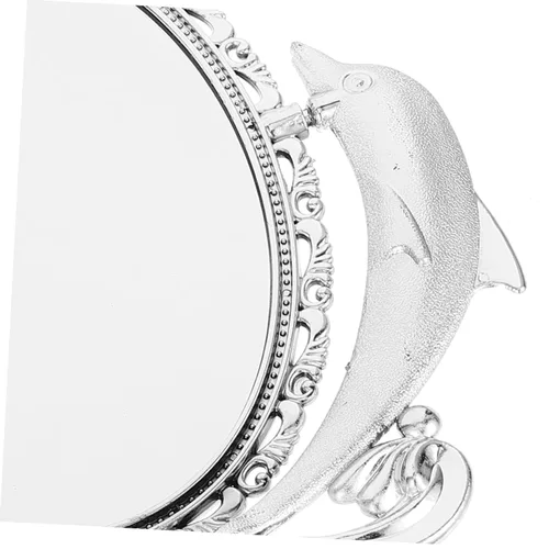 Vista 6 de CHILDWEET Espejo de maquillaje de doble cara, espejo de escritorio giratorio para tocador de mesa, reflejo para aplicación de maquillaje, base