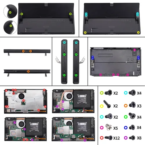 Vista 2 de eXtremeRate Cross Screwdriver Set Opening Tools Repair Kits for Nintendo Switch OLED Joycon and Console with Spare Screws Tweezers and Prying Tool