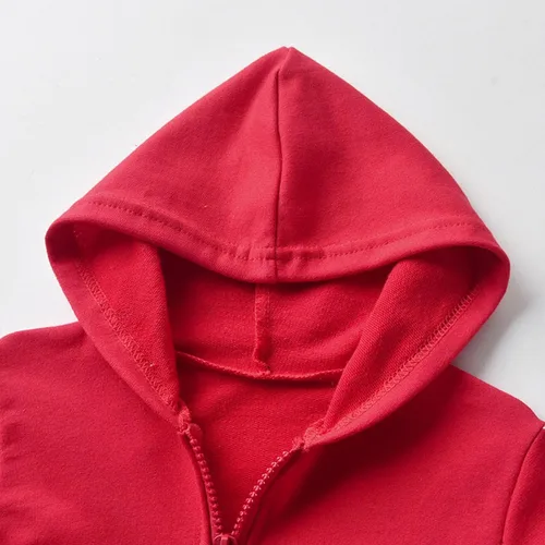 Vista 2 de TBUIALL Conjunto de ropa Harlan con capucha y cremallera para niños y niñas, para cumpleaños de 6 meses