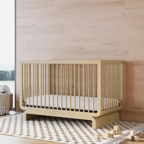 Vista 2 de Storkcraft Santorini - Cuna convertible 5 en 1 con barandilla Driftwood