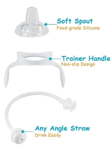 Vista 4 de Kit de conversión suave para biberón anticólicos Philips Avent, kit de transición para niños pequeños con boquilla de silicona para sorber, popote