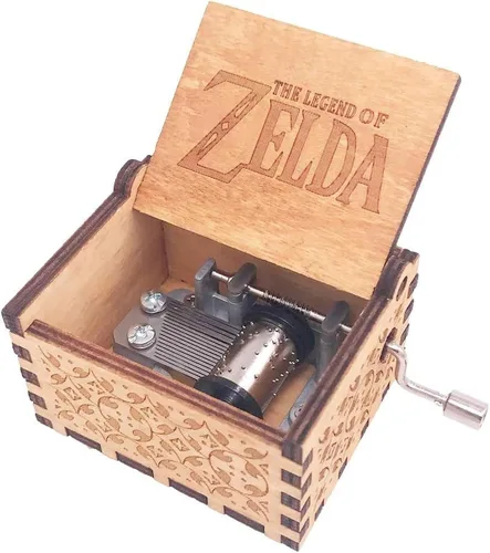 Vista 10 de Youtang Amelie Caja de Música de Manivela Caja Musical Tallada de Madera, Toca la Canción Temática de Amelie, Azul