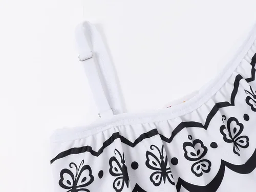 Vista 4 de COTRIO Trajes de baño para niñas, traje de baño de 2 piezas, Mirabel, Isabella, bikini Dolores, tankini Madrigal, traje de baño de aventura familiar