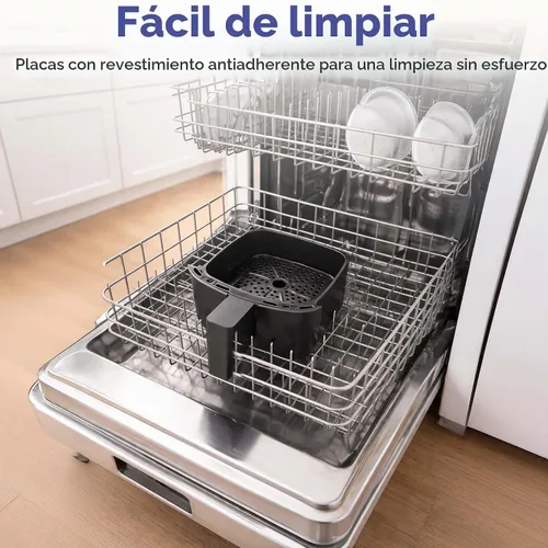 Vista 6 de MAGNAVOX HOME - Freidora de aire eléctrica de 2.6 cuartos de galón, temperatura ajustable, control de panel táctil, funciones de cocción de un solo