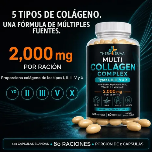 Vista 2 de Péptidos de colágeno múltiple, mujeres y hombres, fáciles de tragar