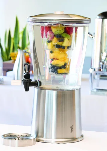 Vista 9 de Service Ideas - CBDRT3SS - Despachador de bebidas, sin BPA, de acero inoxidable, redondo, 3 gal. CBDRT3SS acero inoxidable y plástico, certificado