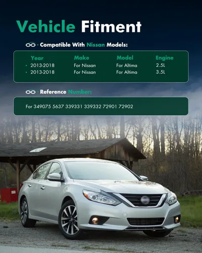 Vista 4 de SCITOO Amortiguadores delanteros y traseros (4 piezas) para Nissan, amortiguadores para Nissan Altima 2013-2018 con amortiguadores automáticos