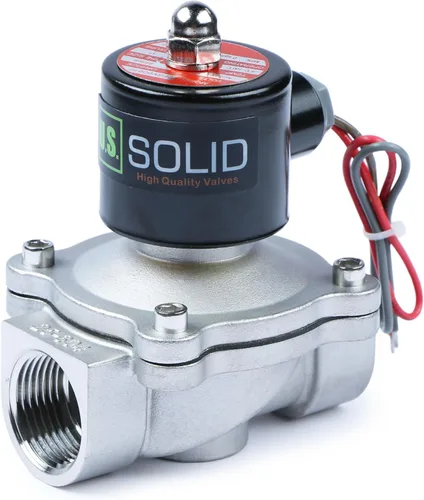 Vista 11 de U.S. Solid 1" Válvula electromagnética eléctrica de latón 24VAC Normalmente cerrado VITON aire no potable combustible del agua