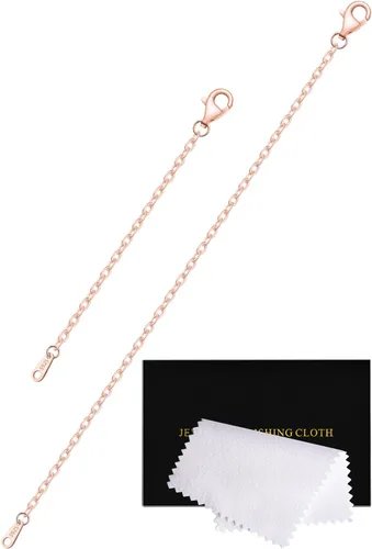 Vista 37 de Extensores de collar para mujer, chapados en oro de 14 quilates, extensores de collar duraderos, cadena de plata de ley 925 para pulsera y Dorado