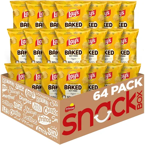 Vista 12 de Lay del horno Baked Flavored patatas fritas de barbacoa, 1.125 onza (Pack de 64)