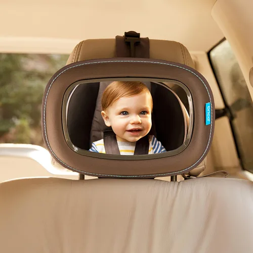 Vista 4 de BRICA Espejo de auto para seguridad del bebé, Clear Sight, Gris