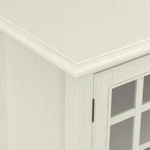Vista 7 de SIMPLIHOME Connaught - Armario de madera maciza de 60 pulgadas de ancho, color negro