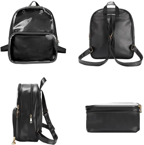 Vista 5 de STEAMEDBUN Ita Bag - Mochila de piel sintética con doble ventana, diseño de caramelo, con inserción