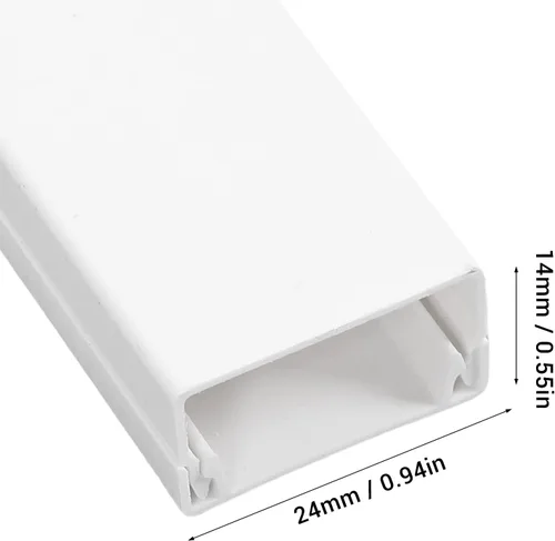 Vista 2 de FTVOGUE Wall Wire Covers, No Drill Peel and Stick Cable Raceway Kit with Strong Adhesive Tape for 4-5 Ethernet Cables or 5-6 Copper Wires