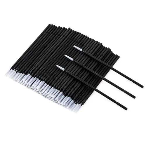 Vista 8 de G2PLUS 200 microhisopos excelentes, microhisopos de alta gama para extensiones de pestañas, microaplicador para maquillaje y cuidado personal (negro)