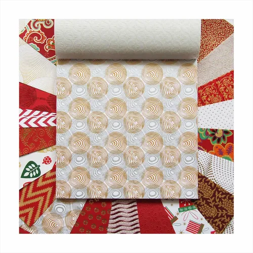 Vista 3 de Paperhues Papel de recortes hecho a mano rojo-blanco colección de Navidad, 12 x 12 pulgadas, 24 hojas