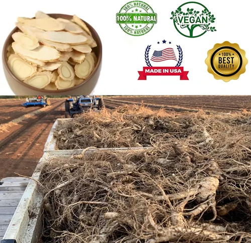 Vista 4 de American Wisconsin - Rodajas de raíz de ginseng de Wisconsin, raíz de rebanada de ginseng americano para té, energía para hombres y mujeres, salud