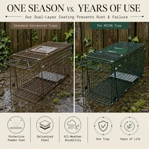 Vista 6 de Humane Way Recon 32 en trampa para animales vivos para mapache, gato