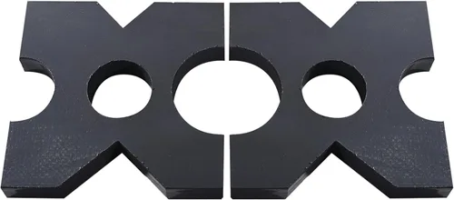 Vista 4 de Paquete de 2 placas de prensa de árbol 20/32T Shop Metal Press Plates 1"x7"x7" 2 Plates for 20/32 Ton Presses. 4 Notches for Stability. 1" Thick