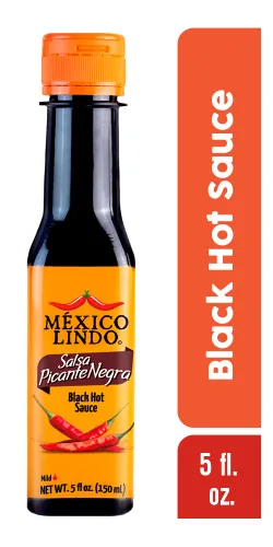 Vista 3 de Mexico Lindo Picante Negra - Expositor de salsa picante, 5 onzas líquidas, paquete de 2