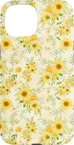 Vista 6 de Cute Sunflower Pattern Yellow Pastel Flower Case for iPhone 16