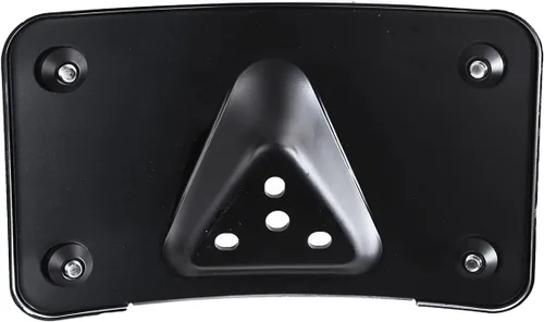 Vista 5 de Soporte de montaje de placa de matrícula negro curvado en posición horizontal para Harley de 3 agujeros (negro)