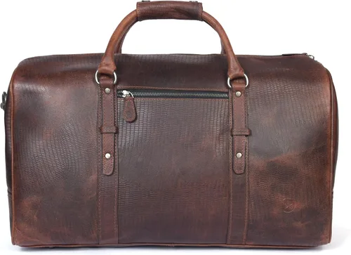 Vista 8 de Bolsa de viaje de cuero Bolsa deportiva para gimnasio, bolsa de mano para equipaje de avión, regalo para el día del padre por Aaron Leather Goods