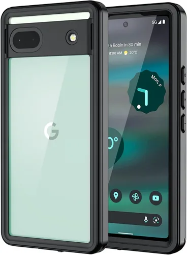 Vista 11 de Lanhiem Funda para Google Pixel 6, impermeable IP68 a prueba de polvo con protector de pantalla integrado, funda protectora de cuerpo completo