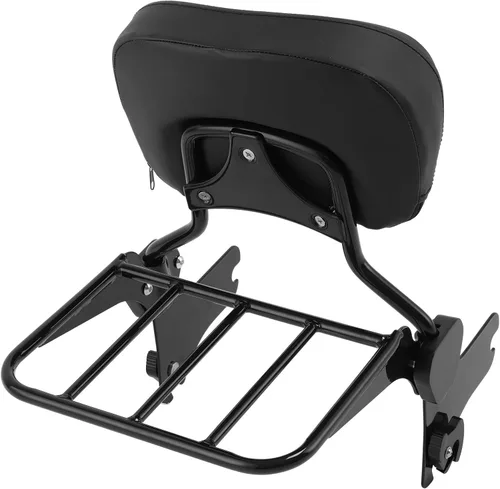Vista 7 de TCMT Barra de equipaje Sissy Bar negro con kit de herramientas de acoplamiento para Harley Touring Road Glide Road King FLHT FLHT FLHX FLTR