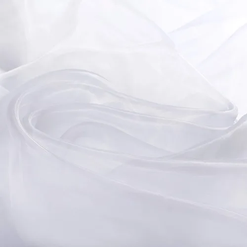 Vista 2 de 16 pies por 54 pulgadas de organza para vestido de gasa para decoración de disfraces de fantasía (blanco puro)