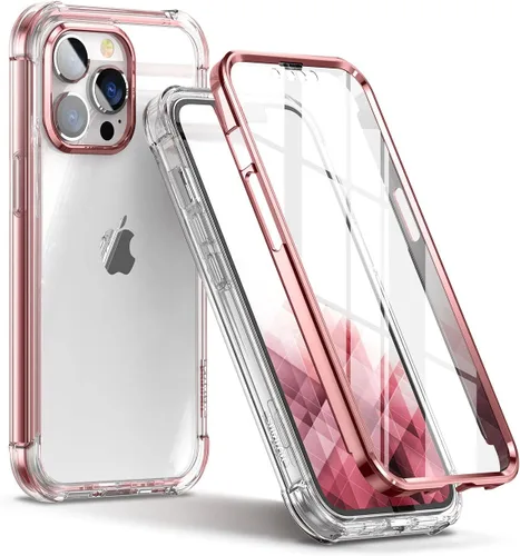 Vista 9 de SURITCH Funda transparente para iPhone 13 Pro de 6.1 pulgadas (solo protector de pantalla), [protector de pantalla antimirada] carcasa dura