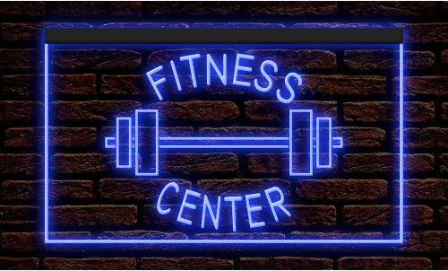 Vista 9 de 160034 - Letrero de neón con luz LED para gimnasio, sala de gimnasio, sala de gimnasio (12 x 8 pulgadas, 16 colores por control remoto)