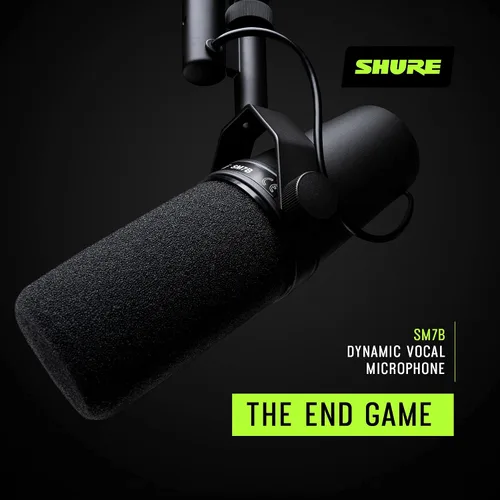 Vista 6 de Shure SM7B Micrófono dinámico vocal – Micrófono de estudio XLR para podcasting, grabación, transmisión, radiodifusión y juegos – Sonido suave