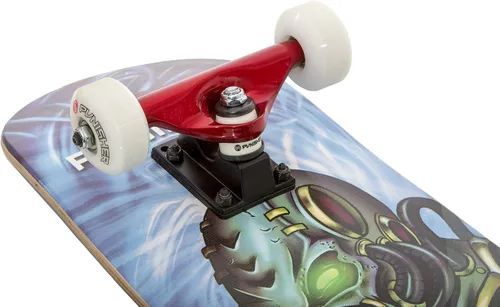 Vista 2 de Punisher - Patineta completa para niños con rodamientos ABEC-7 de arce canadiense ABEC-7 de 31.5 x 7.75 pulgadas