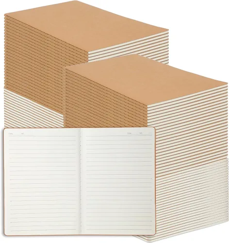 Vista 12 de miikoul Paquete de 4 cuadernos de papel kraft A5 con papel rayado, 8.3 x 5.5 pulgadas, 60 páginas/30 hojas, 80 g/m², cuaderno de viaje para adultos