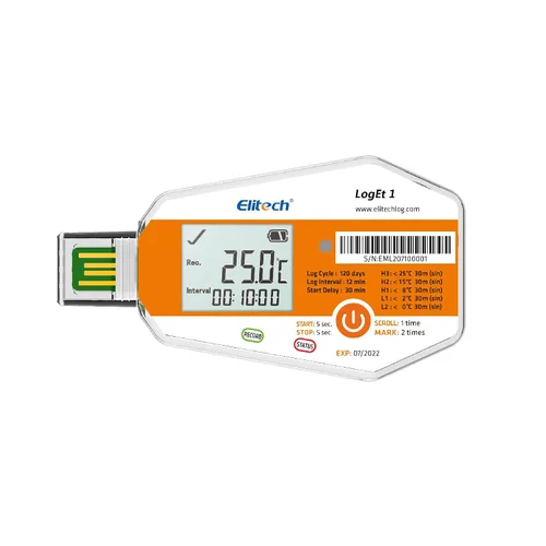 Vista 10 de Elitech LogEt1TH - Paquete de 1000 registradores de datos desechables certificados por PQS, sensor de luz y humedad de temperatura, pedidos a granel