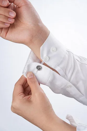 Vista 4 de 8 extensores de cuello para mujeres y hombres, extensor de botón de aleación de 20L para camisas de vestir, cuello y puños
