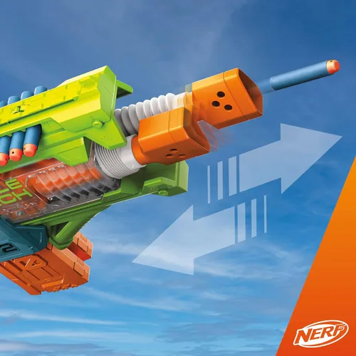 Vista 3 de Nerf Elite 2.0 - Pistola motorizada de doble perforación, 50 dardos, 2 clips de 10 dardos, a partir de 8 años