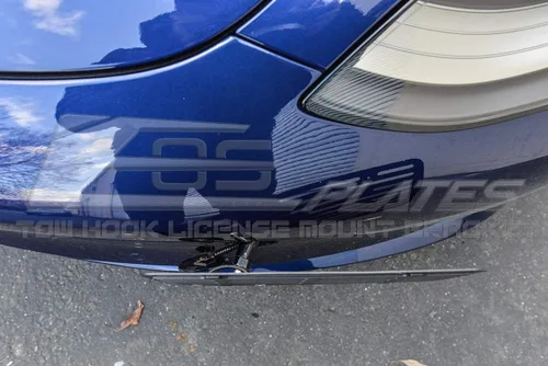 Vista 4 de Para Tesla Model 3 2016-2023 EOS Plate Version 2 Gancho de remolque para parachoques delantero, montaje en placa de matrícula, Remocator