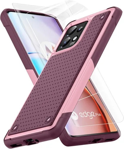 Vista 29 de Jeylly Funda para Motorola Edge Plus 2023 con protector de pantalla HD