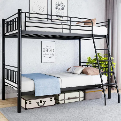 Vista 16 de erosoei Base de cama matrimonial completa de metal con espacio de almacenamiento, base de cama de acero de 74.8 pulgadas con almohadillas