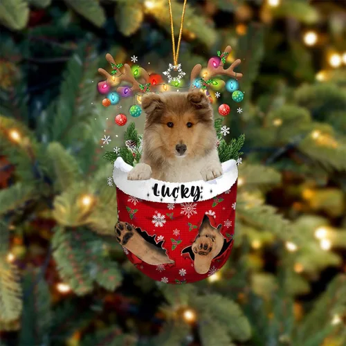 Vista 150 de Adorno de Navidad personalizado para perro Airedale Terrier en bolsillo de nieve, adorno para árbol de Navidad, idea de regalo para amantes