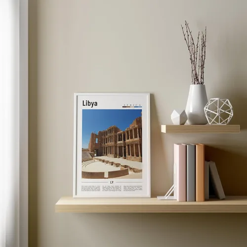 Vista 6 de Póster de Libia, impresión de Libia, arte de pared, impresión de viaje, destino de viaje, pintura al óleo, póster para colgar en la pared, 395