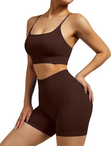 Vista 4 de RXRXCOCO Sujetadores deportivos con espalda cruzada para mujer, con relleno extraíble, paquete de 2 brasieres de entrenamiento sexy con tirantes