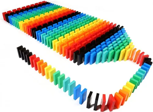 Vista 6 de Bulk Dominoes Pro-Domino Kit Juego de dominó, juguetes pequeños STEM STEAM, juegos familiares para niños, juguetes y juegos para niños